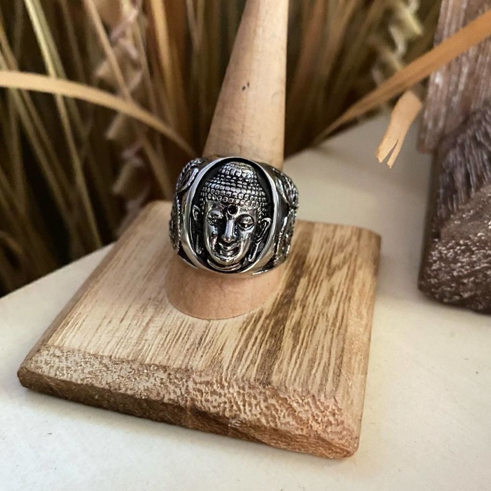 Buddha High Polished Stainless Steel Ring Sizes 11,12